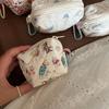 Quilted Quilted Earphone Bag Cute Mini Toast Bag Card Bag Coin Purse Hanging Bag with Hook