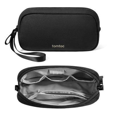 tomtoc Freestanding Gadget YKK Recycled Travel Black Compact, Pouch, Zipper, Materials, Pouch, Water-Repellent,
