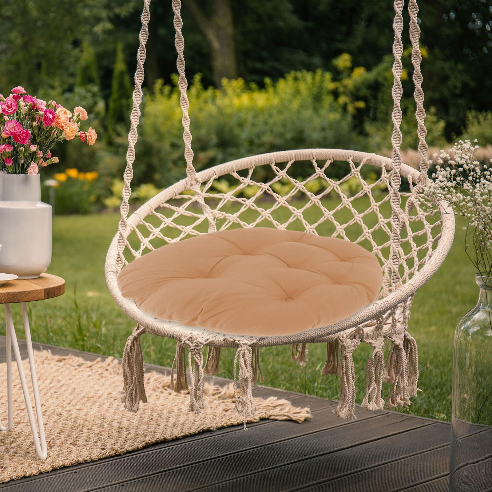 

50cm Modern Hanging Rocking Chair Cushion, Comfortable And Decorative Replacement Cushion for Khaki