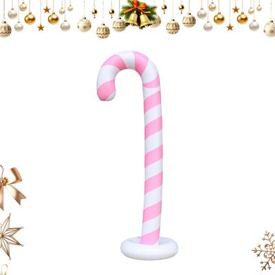 Boule Décoration Gonflable 57 pouces Gonflable Accessoires Grand Bâton de Bonbon Gonflable Pour Maison Pelouse Vacances Fête Intérieure Cadeaux Extérieur