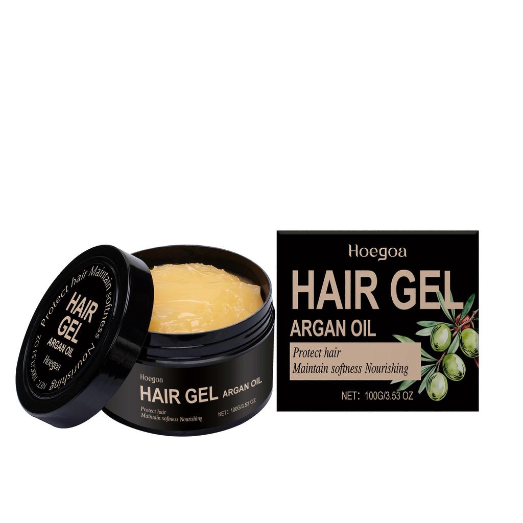 Moroccan Argan Oil Styling Gel For Hair Styling And Creating Shiny Hairstyles, Suitable For Both Curly And Straight Hair