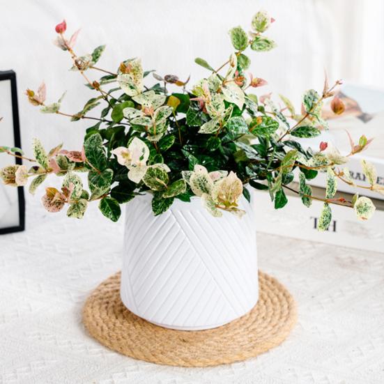 Self Watering Pots for Indoor Plants Small Plastic Planter Modern Wicking Flower Pot with Wick Rope And Reservoir for Violets Ocean