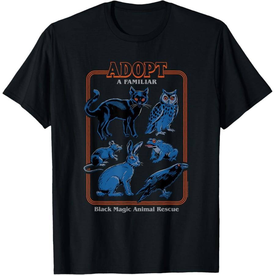 Футболка Black Magic Adopt a Familiar Retro Dark Humor XXXXXL чёрный