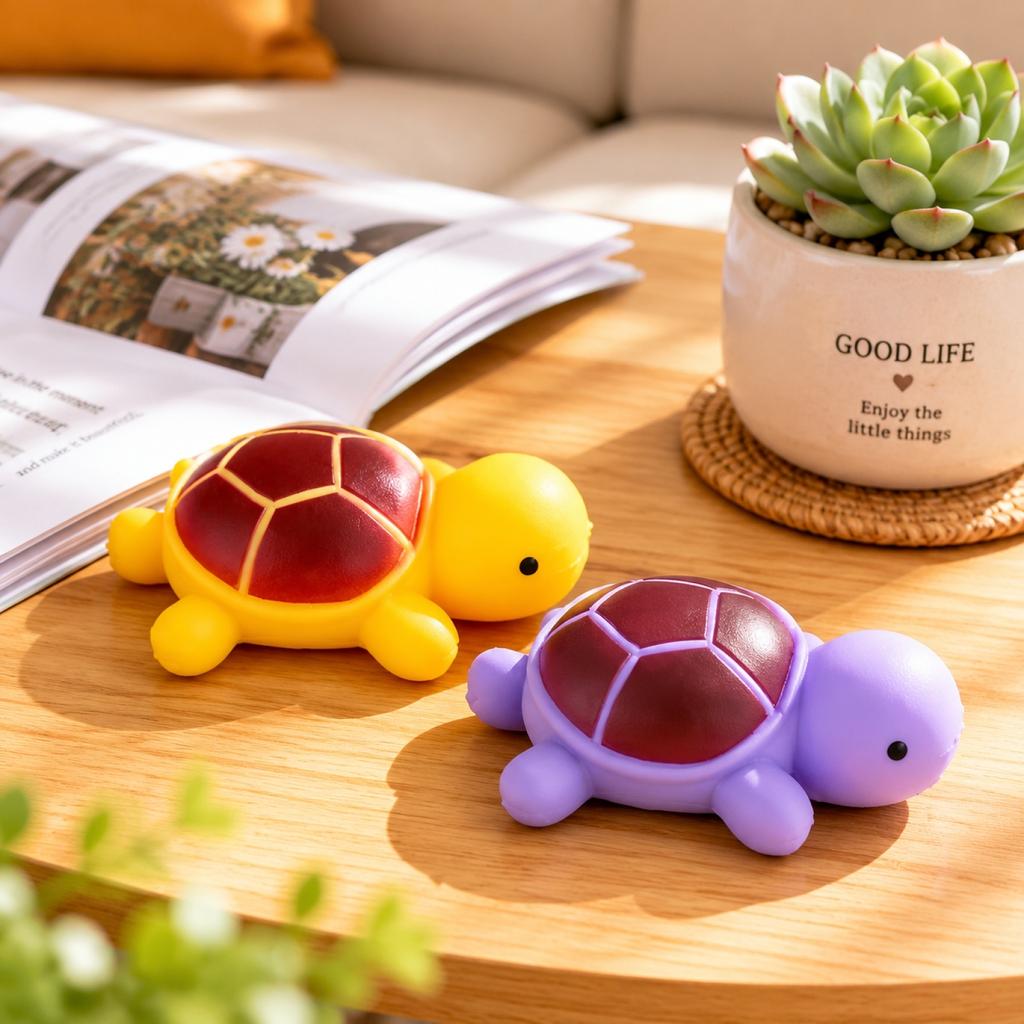 Schildkrötenförmiges Quetschspielzeug zur Stressbewältigung und für sensorisches Spiel Weiches Material Geeignet für Handübungen und Entspannungsaktivitäten
