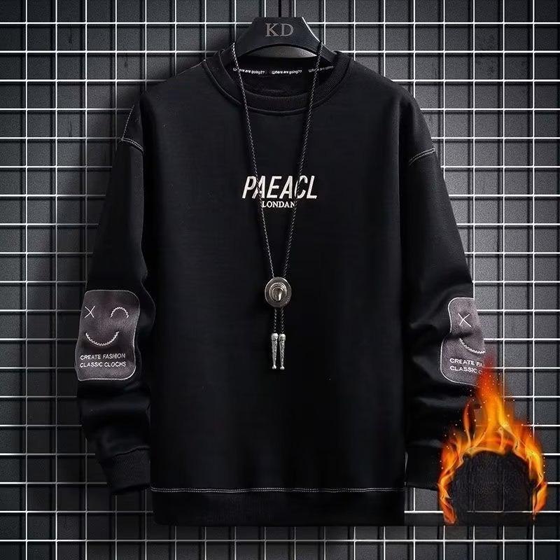 Men'S Long-Sleeved T-Shirt Spring And Autumn Tide Brand Trend Loose Hong Kong Style Sweater Men'S Bottoming Shirt Wear-Resistant Clothes