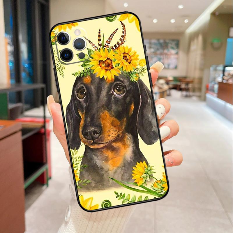 Dachshund Dog Animal Phone Case For iPhone 17 Air 16 15 13 11 12 14 Pro Max mini 15 16 Plus 16e Protective Cover