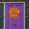 20" Halloween Wreath Decor Gifts Garland for Indoor Outdoor Porches Bedrooms