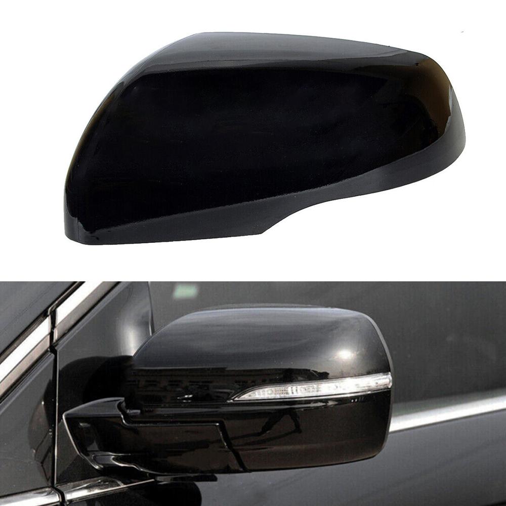 

1pc Replacement Car Rear View Side Mirror Cover Left Right for Ford Edge 2015 2016 2017 2018 with Light Hole Left Driver Black