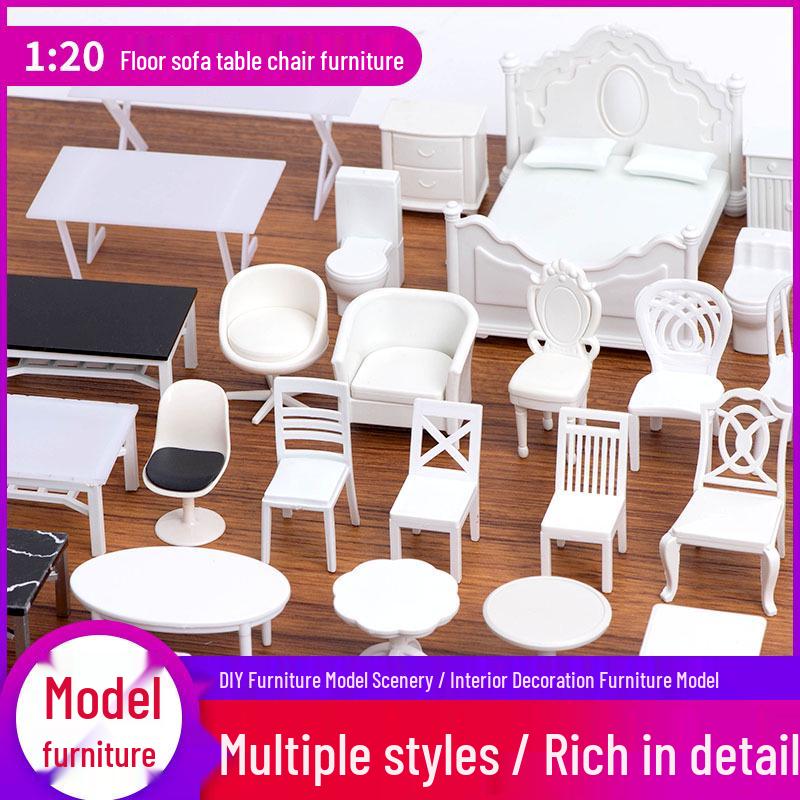 1:20 Scale 3D Miniature Architectural Model: Floor Plan Scene with ABS Furniture