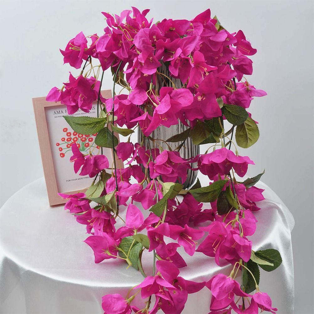 DIY Lifelike Floral Vine Multicolor Plants Wreath Bougainvillea Artificial Flower  Wedding Favors