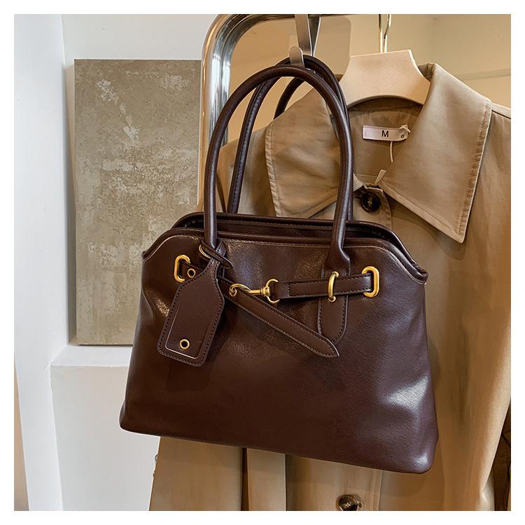 

Винтажный портфель для поездок на работу, женская рабочая сумка, модный дизайн, наплечная сумка, сумка-тоут кофейный