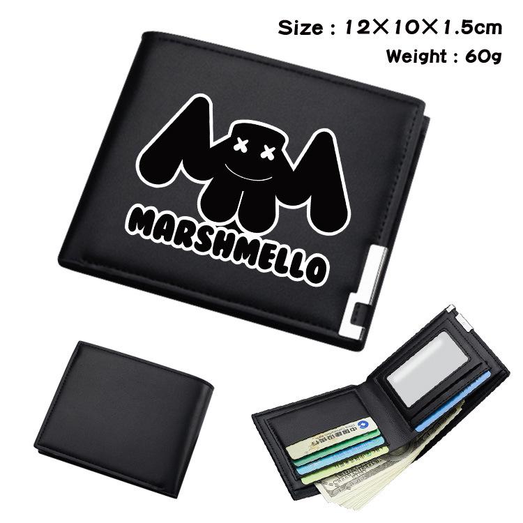 正規品♥threetimes♥Marshmallow fold wallet Buy DJ Marshmello Marshmallow Black Wallet Short Fold Wallet