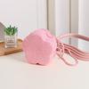 Runde Blumenform Strohtasche Damen Gewebte Crossbody Strandtasche für Damen Mädchen Rattan Umhängetaschen Bonbonfarbe Kleine Handtasche