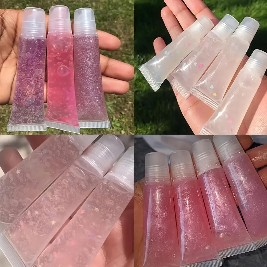 7PCS 15ML Lip Gloss Tube Cute Makeup Tube Empty for Women Female Cosmetics, Cleaning Supplies, Lubricants DIY Extractor