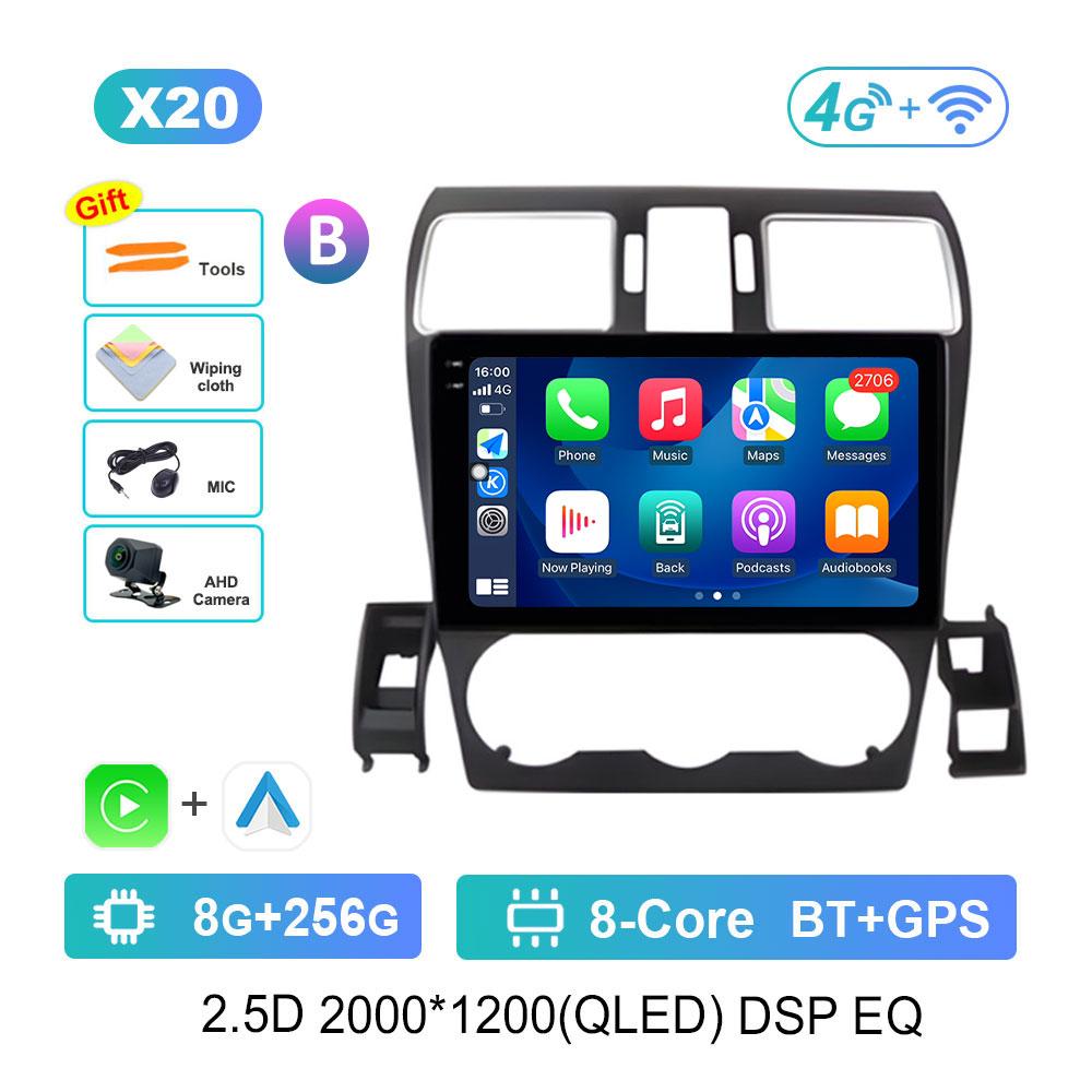 Android OS Navi GPS Car Radio Multimedia Player for Subaru Forester 4 SJ XV WRX 2012 - 2015 2018 DSP Stereo 4G QLED Screen WiFi