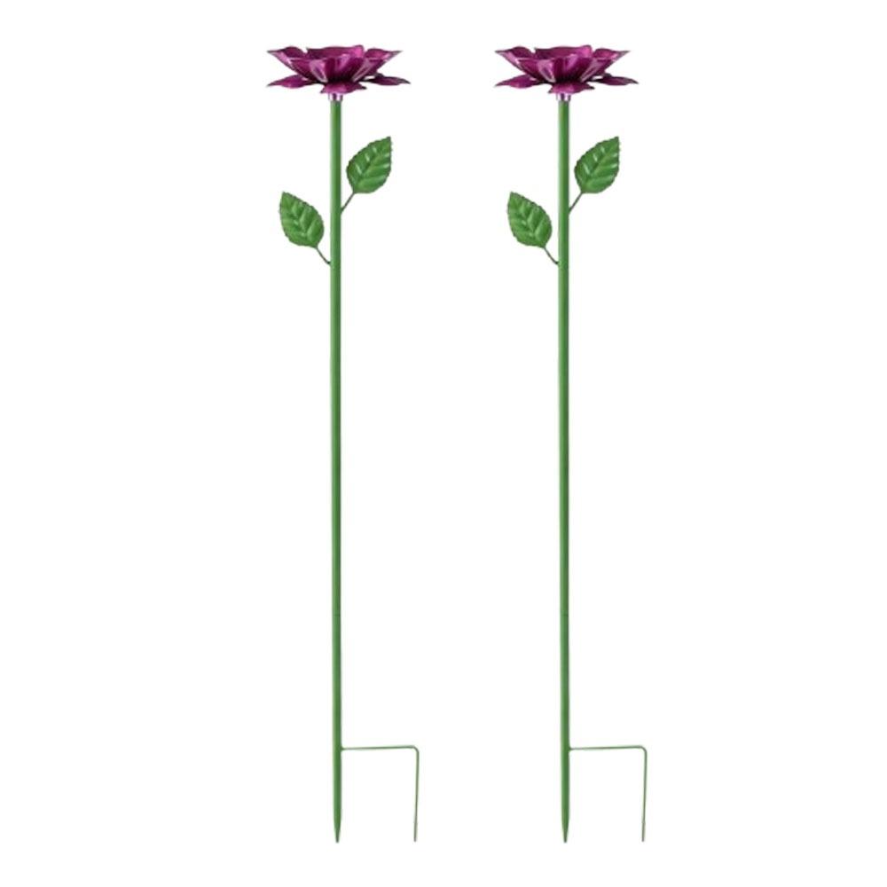2Pcs Metal Flower Bee Water Feeder Rust-Resistant Bee Watering Station Butterfly Water Bath Farm розовый