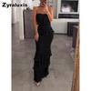 New Fashion Chic Women's Off-Shoulder Ruffled Pleated A-Line Dress