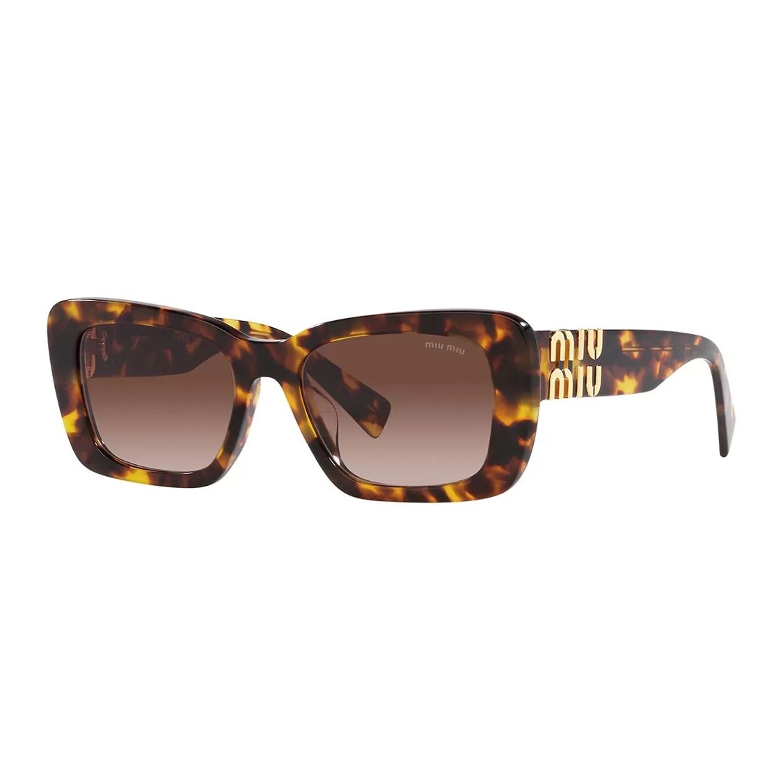 

Miu Miu Logo Plaque Acetate Square Sunglasses Women sunglasses Tortoiseshell MU07YSVAU6S1 Eyeglass Case/Pouch+Box
