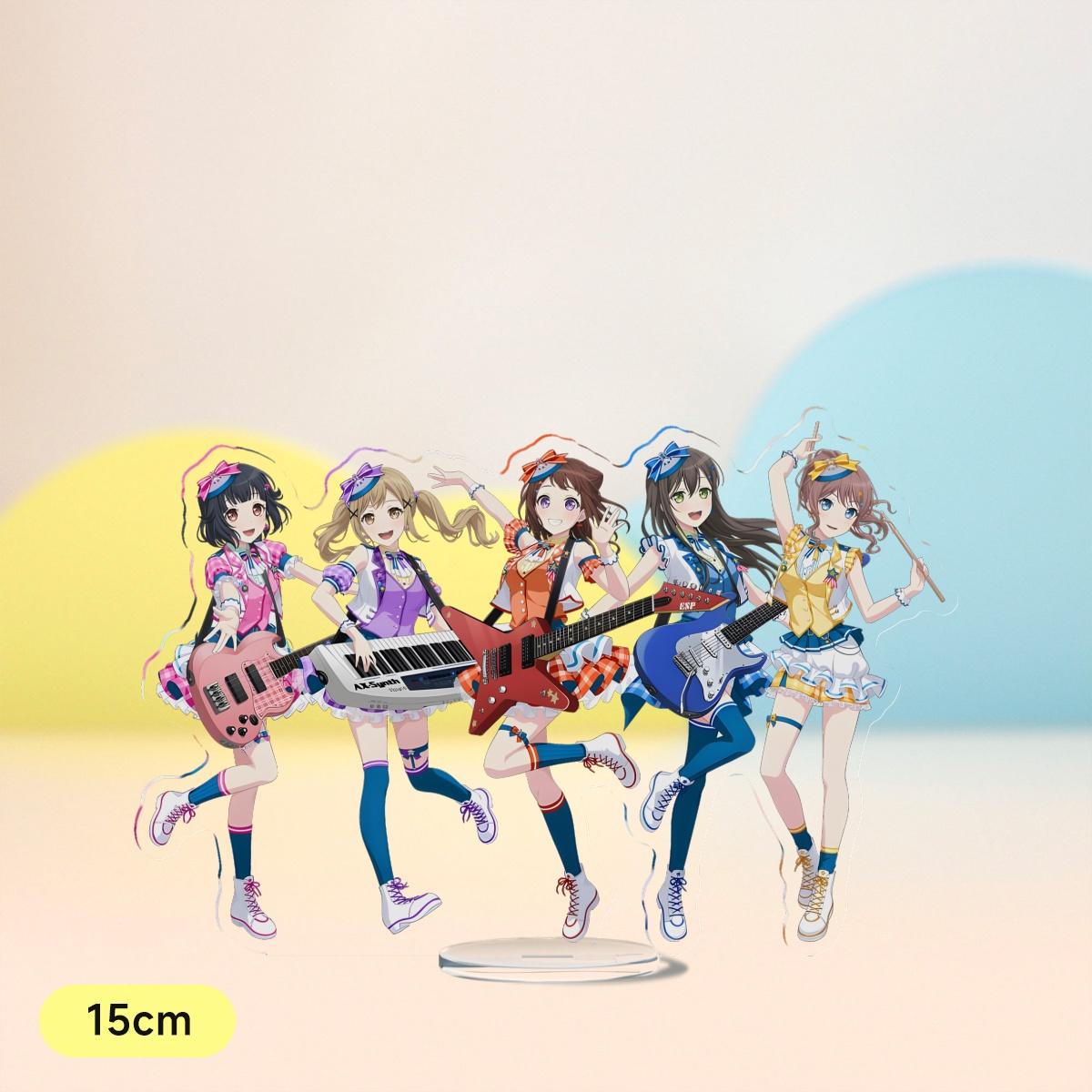 Anime BanG Dream! Stand Anime Game Poppin Party Hanazono Tae Kokoro Tsurumaki Yukina Minato Roselia Hazawa Tsugumi Acrylic Stand 15 cm
