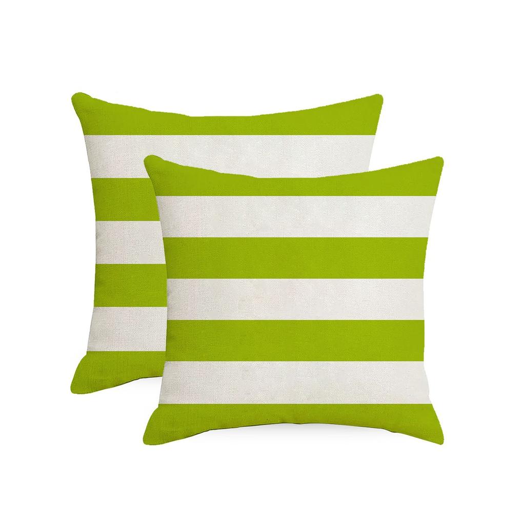 Home Geometric Stripes Graphic Simple Outdoor Waterproof Linen Pillowcase Sofa Chair Cushion