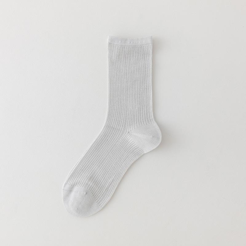 

Женские летние тонкие однотонные бесшовные сетчатые дышащие прохладные гольфы-трубы 1 pair серый