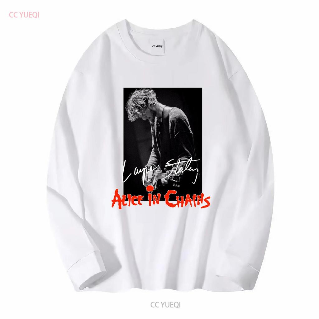Hot Layne Staley On Guitar Cotton T Shirt All Sizes S 5xl P6 Long Or Short Sleeves Vintage Washed Versatile
