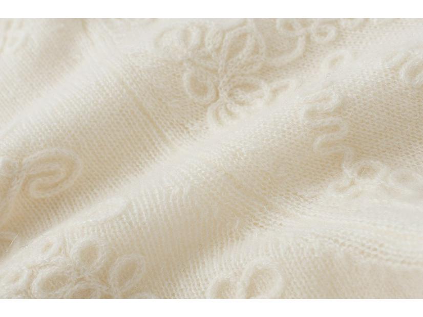 100% Pure Cashmere Hand-Crocheted Versatile Crew Neck Sweater