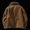 Men's High-End Lambswool Leather Motorcycle Jacket for Autumn/Winter