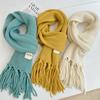 Scarf Women's Winter Korean Style Versatile Macaron Couple Student Knitted Wool Warm Tassel Shawl Neck Scarf Neck Protector