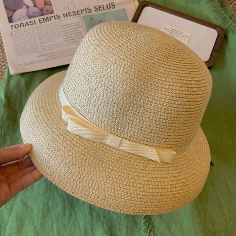 Chapeau de paille femme été protection solaire pare-soleil chapeau bob voyage chapeau cloche haut-de-forme