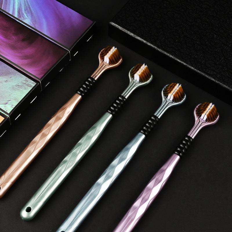 Garnier U-Shaped Three-Sided Soft Bristle Toothbrush for Household Gum and Tongue Cleaning