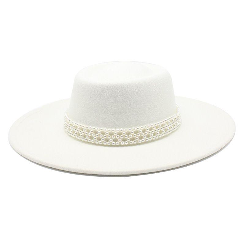 New Autumn and Winter Hepburn Style Dome Concave and Convex Top Big Brim Female British Men Woolen Felt Hat Cashmere Top Hat Hat