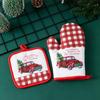 Available: New Thickened Christmas Oven Mitts – Heat-Resistant Baking & Cooking Gloves for High-Temperature Use.