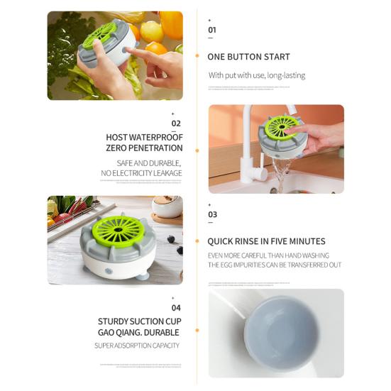 Přenosná pračka na ovoce a zeleninu IPX7 Vodotěsná Kompaktní design Přenosná Automatická Ultrazvuková