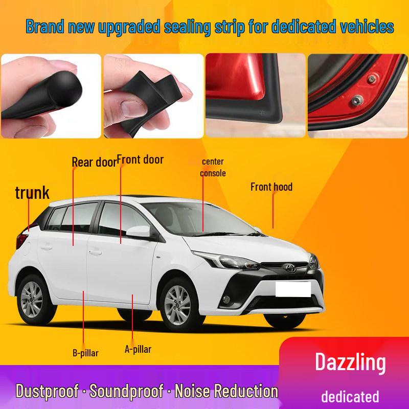 Toyota YARiS L Door Soundproof Seal Strip: Dustproof & Full Modification for ZHIYUN/ZHIYUN X Zhiyun dedicated sealing strip + four-door package