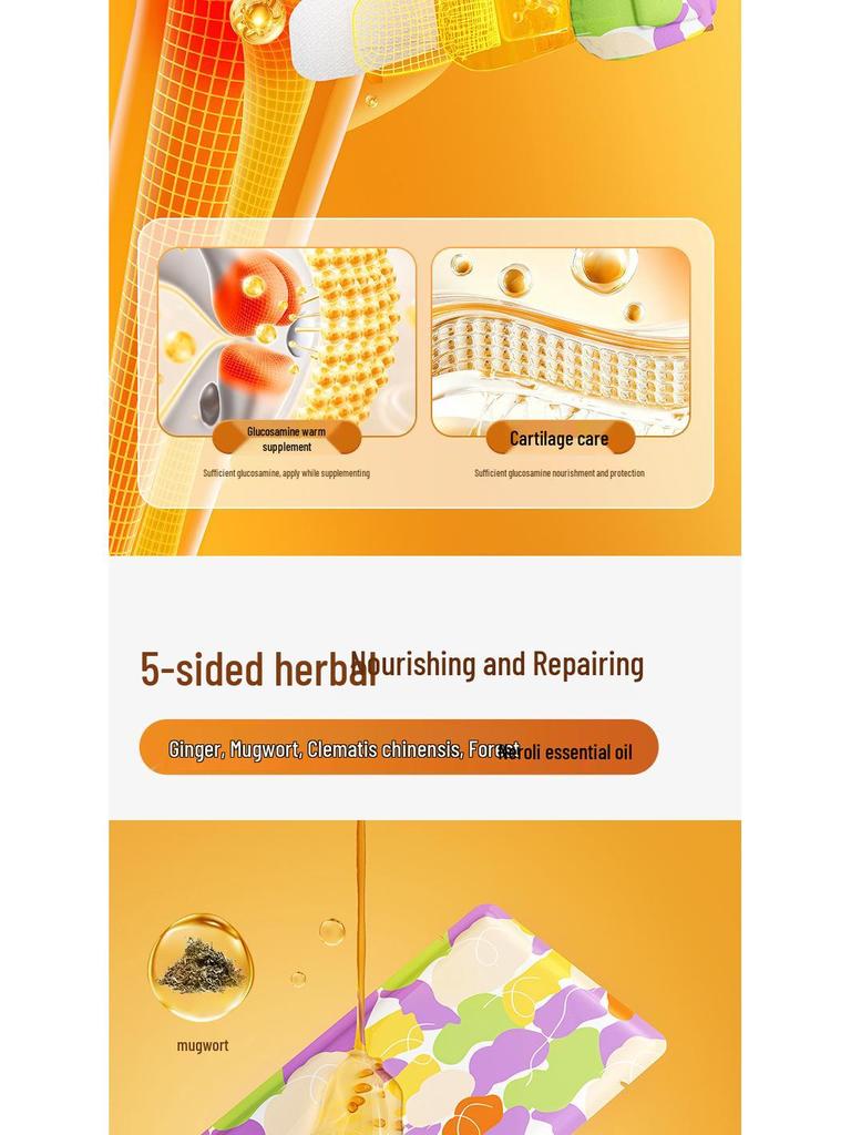 Hongfuxiang Ginger Glucosamine Steam Heat Knee Pads