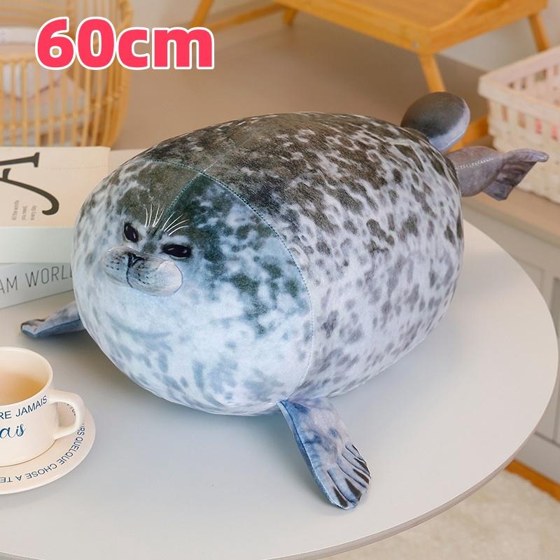 Robben-Seelöwen Plüschtiere Lebensechte Mutter-Kind-Robbenpuppe Gemütliches Baumwoll-Stofftier Kissen Rückenkissen Niedliches Geschenk