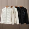 Women's Short Lightweight Down Cotton Outerwear, Stand Collar Patchwork Sports Casual Padded Jacket