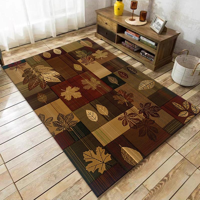 Living Room Carpet Non-slip Machine Washable Soft American Style Retro Ethnic Style Rugs Large Size Home Decoration Floor Mats