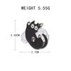 Cute Cartoon Black Kitten Cloud Alloy Brooch