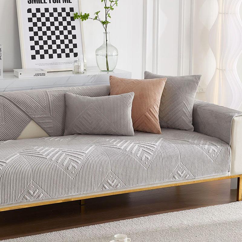Winter Thick Sofa Cushion Plush Sofa Cover Four Seasons Universal Sofa Towel Cover Cloth Autumn and Winter Simple Modern Cushion