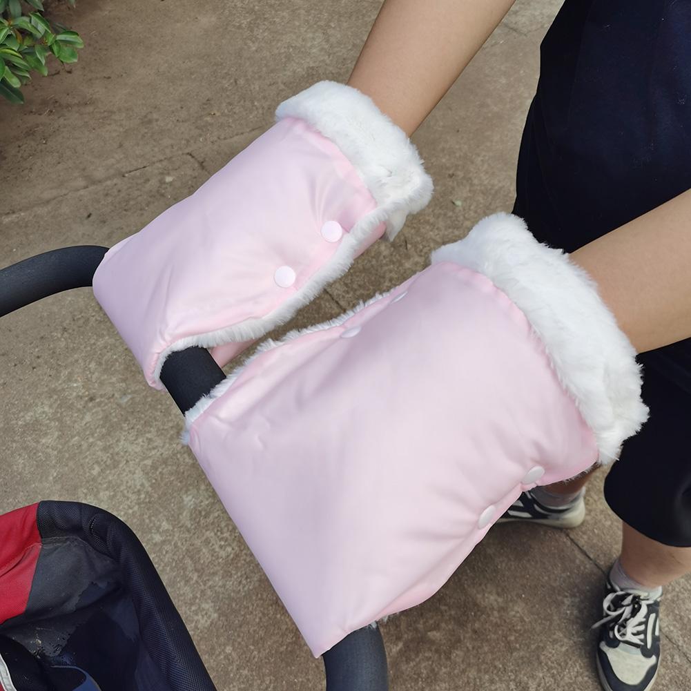 Winter Warm Stroller Gloves Waterproof Strollers Fleece Hand Muff Windproof Infant Clutch Cart Gloves Winter Supplies