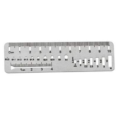 High Precisions Pet Bone Surgeries Ruler Stainless Steel Gradated Tool for Veterinary Drill and Pin Size