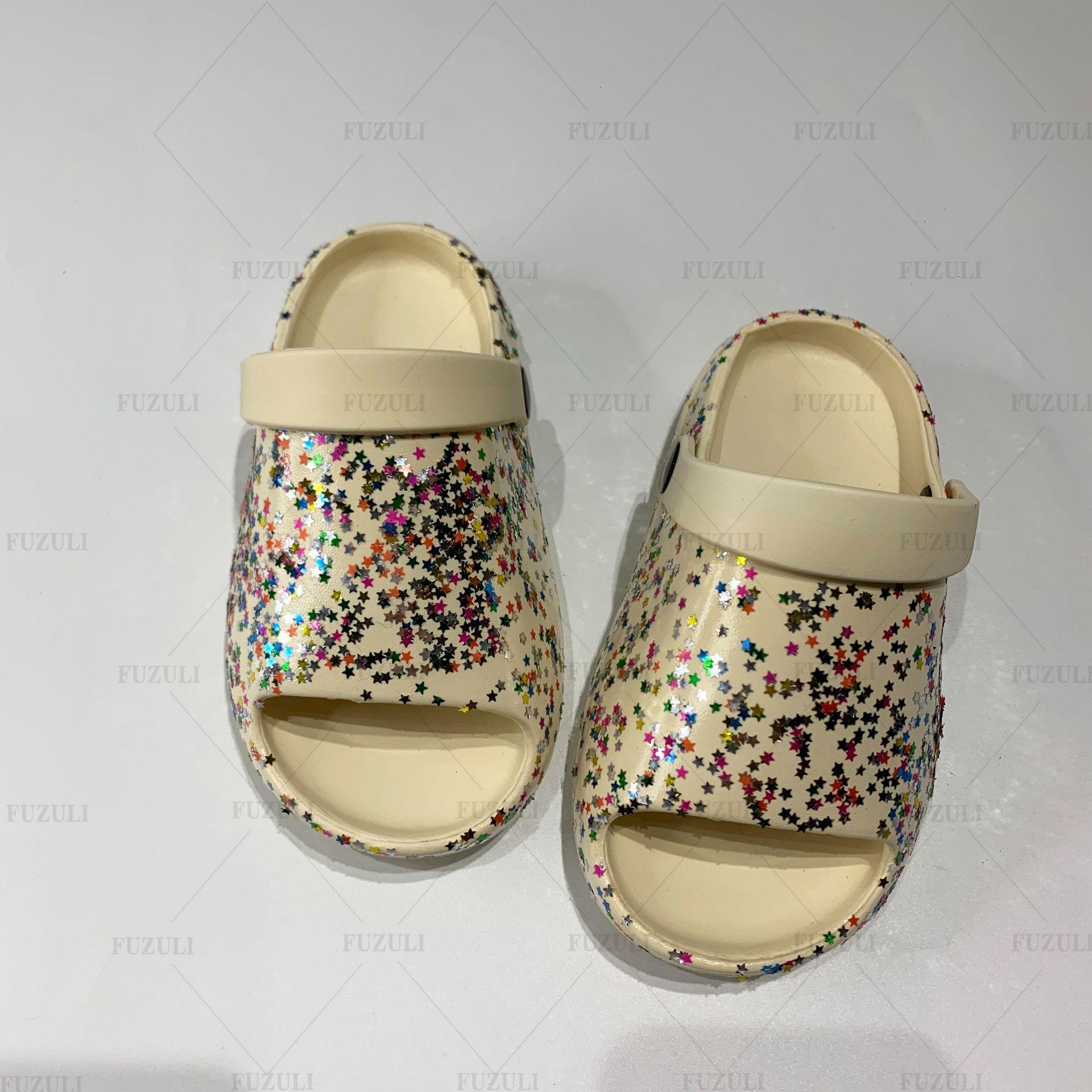 

Мягкие тапочки для девочек и детей, тапочки с рыбьим ртом, повседневные классные тапочки, женская летняя новая верхняя одежда, пляжная обувь 24-29 жёлтый