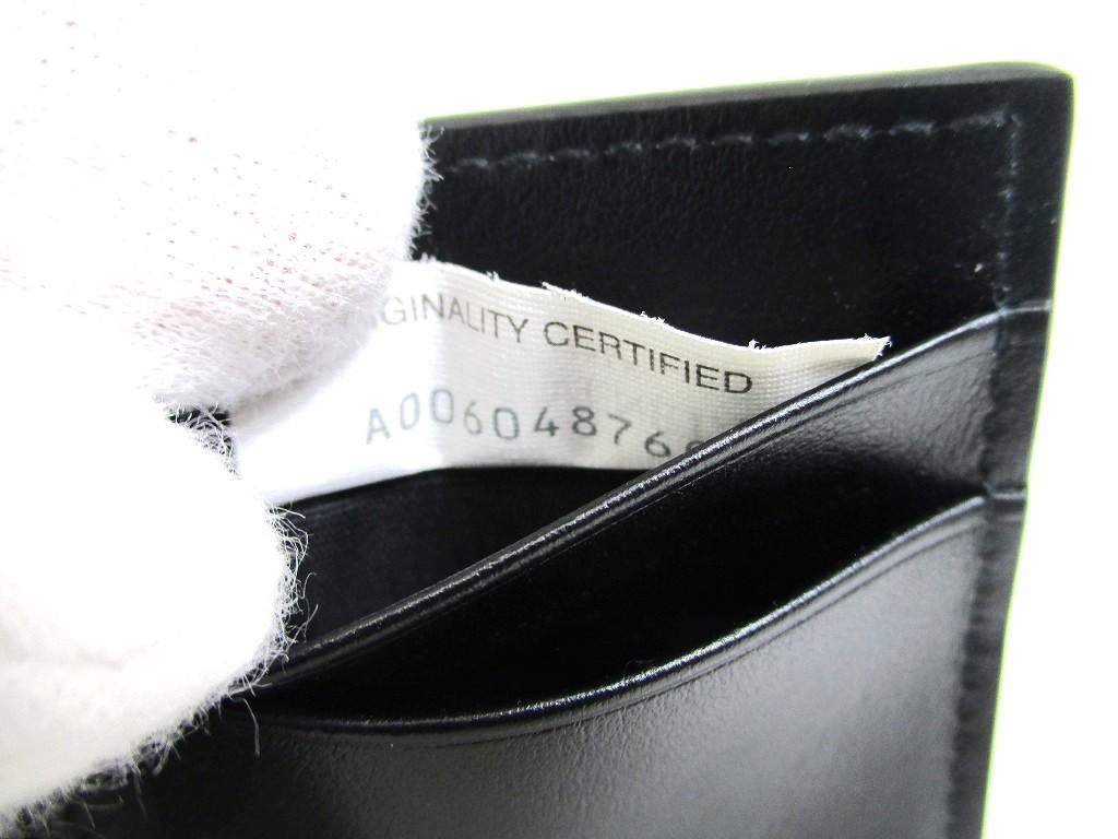 Authentic BOTTEGA VENETA Cassette Black Leather Bifold Bill Wallet #a999 Refurbished