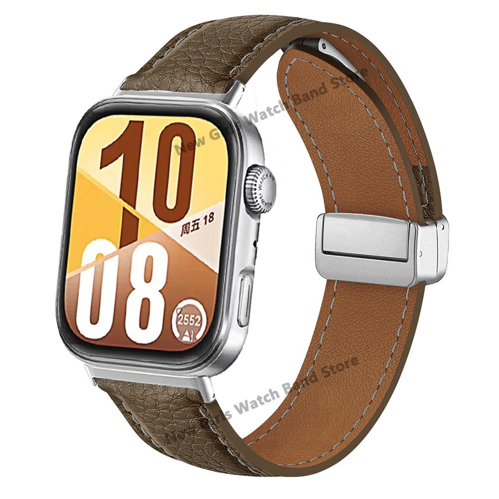 

Кожаный ремешок для Huawe Watch Fit 4 Pro Браслет Correa Магнитная застежка Браслет для Huawe Fit4 Fit3 Аксессуары Заменяемый ремешок for Huawei Fit 3