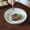 Vintage Ringtiefer Teller Geschirr Teller Haushalt Gemüseteller Salatteller Großer Teller Westlicher Pastateller Steakteller