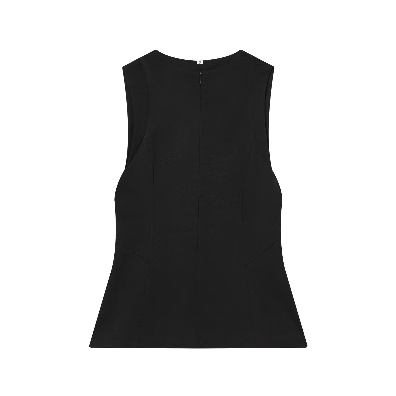 2025 Sleeveless Slimming Commuter Vest for Women - European & American Style Large чёрный