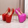 Fashion Luxury Metal 22cm High Heels Pumps Woman Platform Sexy Colorful Heeled Dance Office Wedding Fetish Stripper Shoes Large Size 45