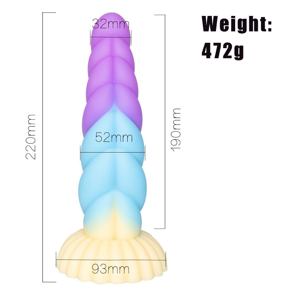 Small Twist Color Granules Jelly Fluorescent Glow-in-the-dark Penis Spiral Anal Plug Sm Sex Toys